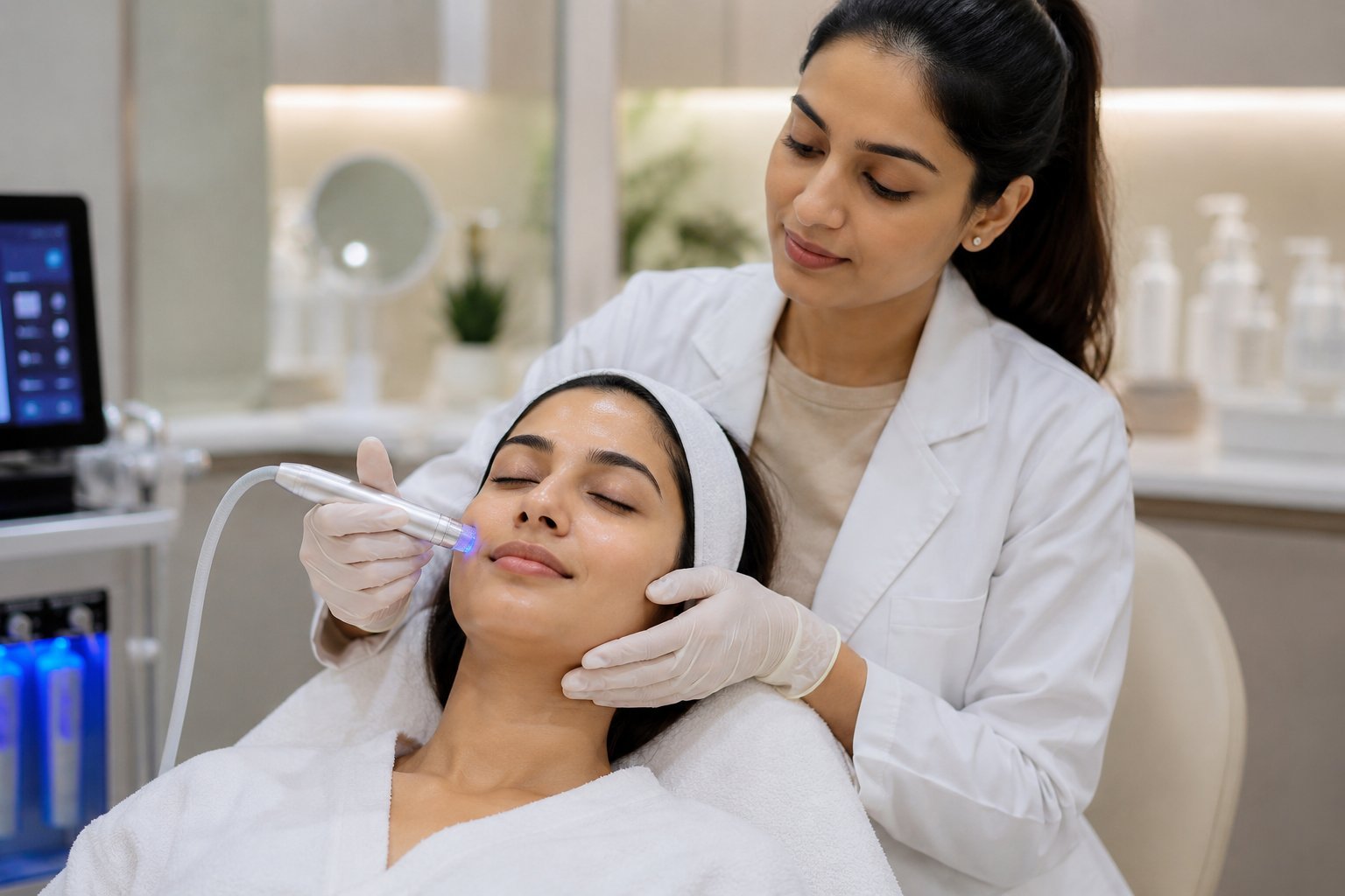 HydraFacial skin treatment at Derma Wellness & Aesthetic Clinic, Ahmedabad